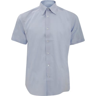 Russell Collectie Heren Korte Mouw Easy Care op maat gemaakt Oxford Shirt (Oxford Blauw)