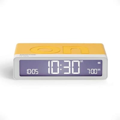 Omkeerbare Ochtendwekker Met Snooze-functie en Oplaadbare Batterij - Glanzend Geel