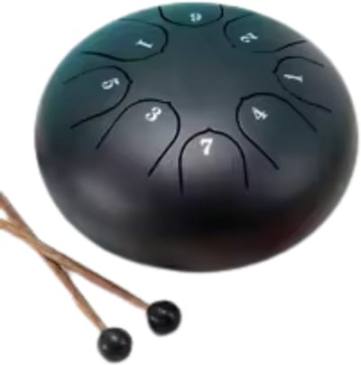 Livano Handpan - Tongue Drum - Steel - Regen - Klankschaal - Zwart