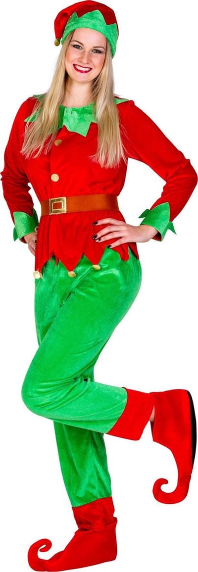 dressforfun - Vrouwenkostuum kerstelf S - verkleedkleding kostuum halloween verkleden feestkleding carnavalskleding carnaval feestkledij partykleding - 300290