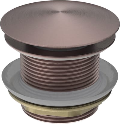 Owen & Finch Bad Afvoerplug (Clickwaste) – Geborsteld Satijn Brons | Brushed Satin Bronze | Rosé Gold PVD – Luxe Messing Klikplug voor Bad
