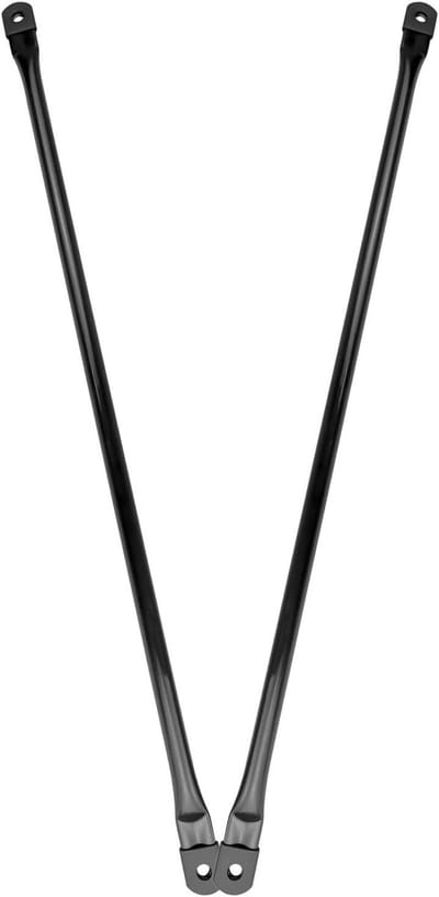 Vervangingsstangen Schommel - Schommelhaken - Tuinmeubilair Repareren - Stevig Metaal - 90 cm - Zwart