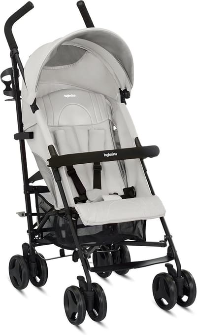 Lichtgewicht Kinderwagen Grijs - Compact Inklapbaar Reisbuggy met UPF 50+ Zonbescherming