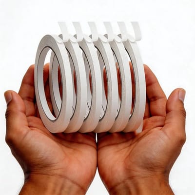 plakband, knutselen, 6 rollen, dun, dubbelzijdig plakband, smal, voor stof, plakband om te naaien, handwerk, handwerk, dubbelzijdige tape, 6 mm x 6 mm