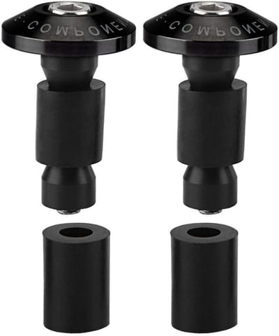 Universele Handvat Einden en Gewichten voor Motorfietsen - Vibration Dampers en Sliding Caps voor 22mm Stuurdiameter (Zwart)
