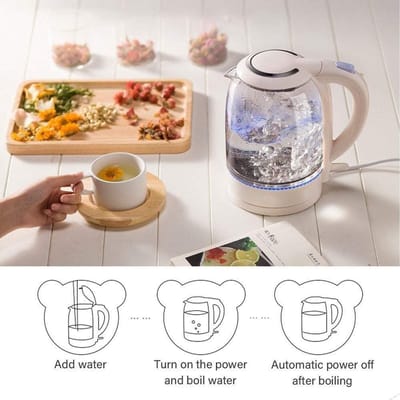Glazen Waterkoker - Elektrische Ketel - Snel Water Koken - Automatische Uitschakeling - 1.7 Liter - Zilverkleurig