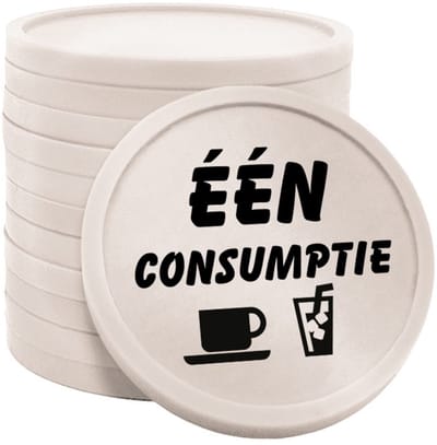 CombiCraft Consumptiemunten één consumptie Ø29mm parelmoer - enkelzijdig bedrukt - 100 stuks