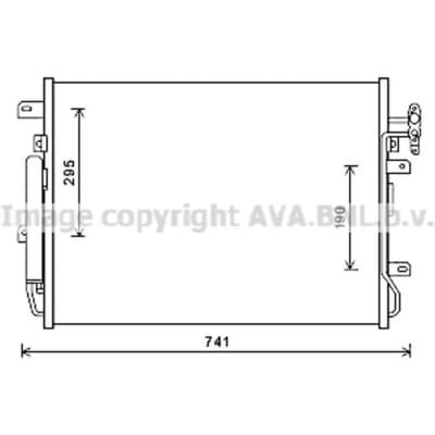Condensator, airconditioning AVA COOLING AUA5217D