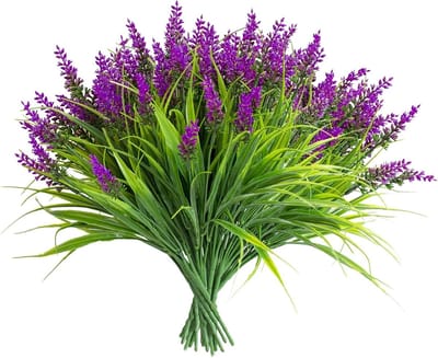 12 Stuks Kunstmatige Lavendelplanten van 37 cm - Verstelbare Takken voor Tafeldecoratie, Weerbestendige Bloemen voor Balkon en Terras