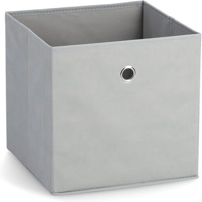 Zeller opbergmand/kastmand - 22 liter - lichtgrijs - 28 x 28 x 28 cm
