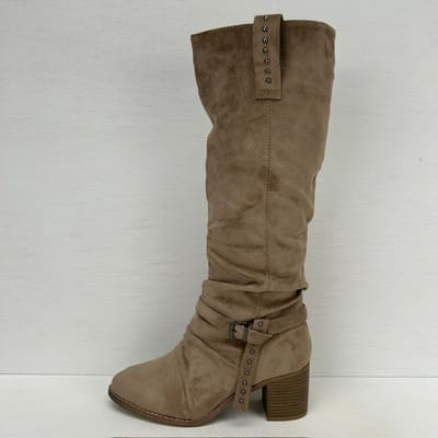 Suèdine cowboylaarzen met gespje khaki khaki / 36