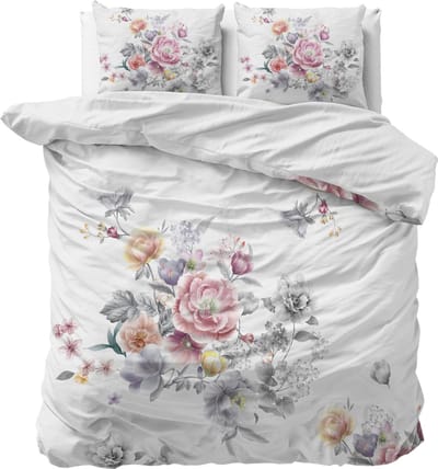 Sleeptime Isabeau Dekbedovertrek - Lits-Jumeaux - 240X200/220 + 2 x kussenslopen 60x70 - Wit