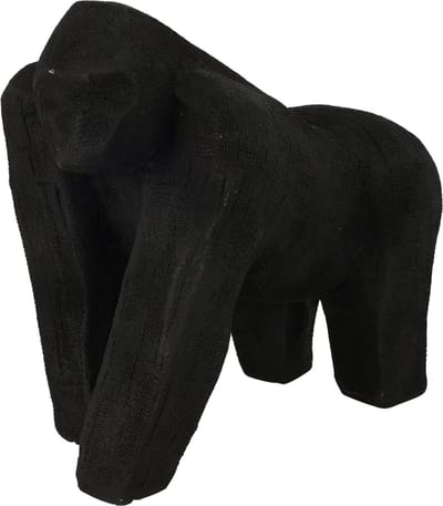 Home&Styling - beeld - gorilla - zwart - 16 cm hoog - woondecoratie beelden en figuren