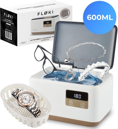 Floki® Ultrasoon reiniger 600ML - Ultrasonic Cleaner - Brillenbad - Reinigingsapparaat voor Sieraden en Brillen - Bril schoonmaken