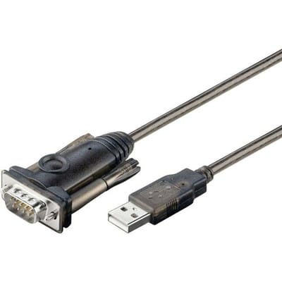 Serieel Adapterkabel [1x USB-A-stekker - 1x D-sub stekker 9-polig] Goobay 95435 USBA auf D Sub RS232 Stecker 9 pol USB seriell RS232 Konverter 1,5m
