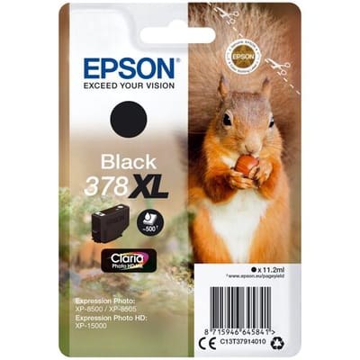 Epson eekhoorn enkelverpakking zwart 378XL Claria Photo HD-inkt