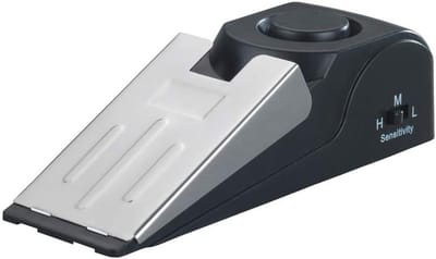 Deurstopper met Alarm - Alarmdeurstopper - Beveiliging Huis - Draadloze Alarmfunctie - 13.8 x 4 x 4.6 cm - Zwart