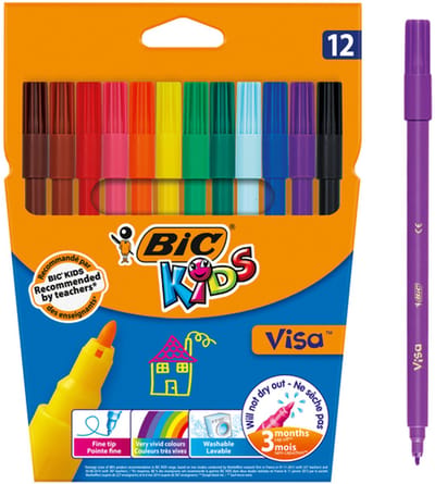 Kleurstift bickids visa f assorti | 25 stuks