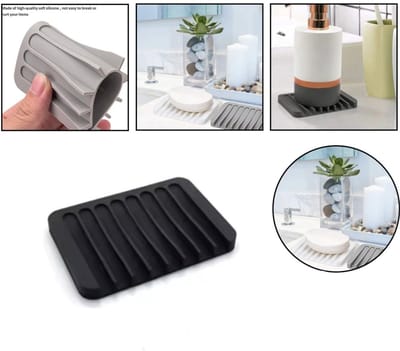 Actie4you® - Zeepbakje - Handzeep – Afdruip bakje - Badkamer Accessoires - Zeephouder – Zwart