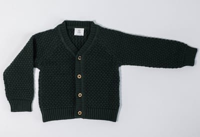 MXM Baby vest- Groen- Katoen- Knoop sluiting- V-hals- Maat 74