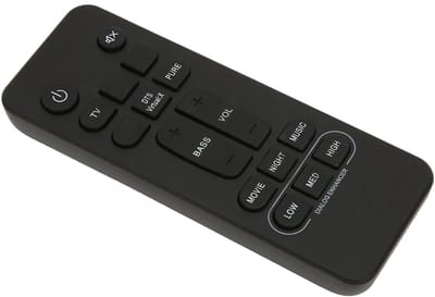 Dailygoody - Soundbar-afstandsbediening - Vervanging - Infrarood technologie - Compact formaat - Batterij aangedreven - Geschikt voor diverse soundbar...
