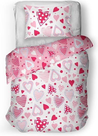 Snoozing Love - Dekbedovertrek - Eenpersoons - 140x200/220 cm - Rose