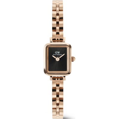 Daniel Wellington DW Watch Quadro Mini Arch 3-link Onyx Sunray Rose Gold 15.4X18.2mm