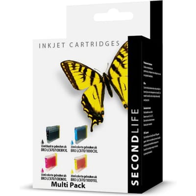 SecondLife - Multipack Brother LC 970/1000 BK  C  M en Y