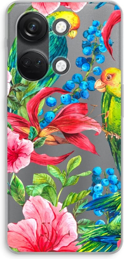 Case Company® - Hoesje geschikt voor OnePlus Nord 3 hoesje - Papegaaien - Soft Cover Telefoonhoesje - Bescherming aan alle Kanten en Schermrand