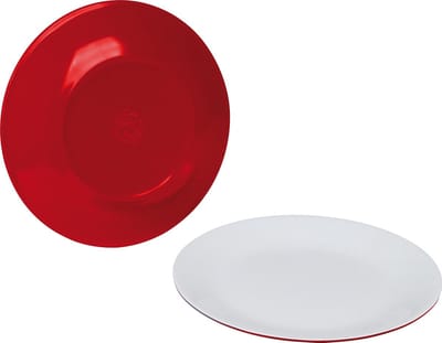 Bo-Camp Ontbijtbord - 100% Melamine - Ø 21,5 Cm - Two-tone Rood