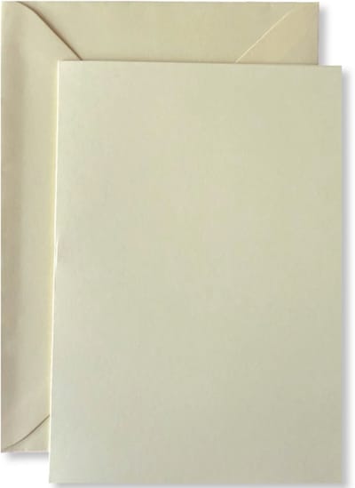 Cards & Crafts 20 x Kaarten & Enveloppen Crème - A6 / C6 - 10,5x15cm / 11,4x16,2cm - Rechthoekig