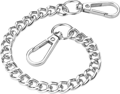 Fako Bijoux® - Sleutelketting - Broekketting - Portemonnee Ketting - 29cm - Zilverkleurig
