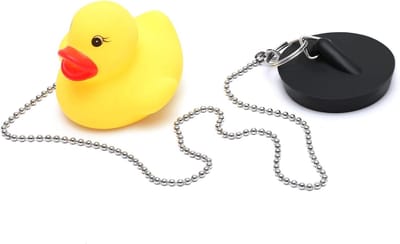 Rubberen Badplug met Ketting 45mm - Drijvende Stopper voor Badkamer, Keuken en Wasbak, Universele Afvoerstopper