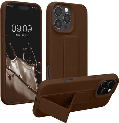 kwmobile back cover voor smartphone - geschikt voor Apple iPhone 16 Pro - 1x beschermhoesje van kunststof - In chocoladebruin
