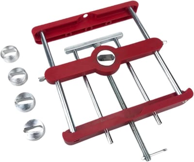 Houtbewerkingssjabloon - Gereedschap mal - Meubelmontage - Nauwkeurig boren - 20x20 cm - Grijs
