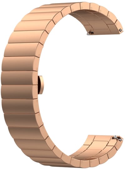 Stalen bandje - RVS - geschikt voor Garmin Venu (2 Plus) / Venu SQ (2) / Vivomove (Style - Sport) / Vivoactive 3 / 5 / 6 / Forerunner 55 / 165 / 245 / 645 / 570 - 42mm - rosegoud