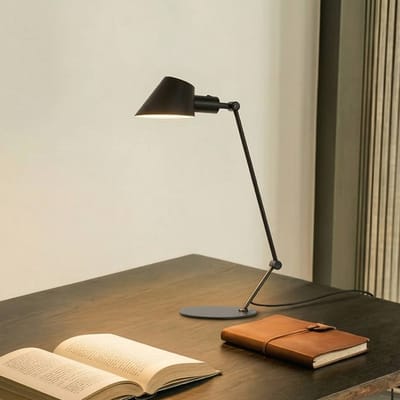 Lindby - bureaulamp - 1licht - Metaal, ijzer - H: 64 cm - E27 - zwart
