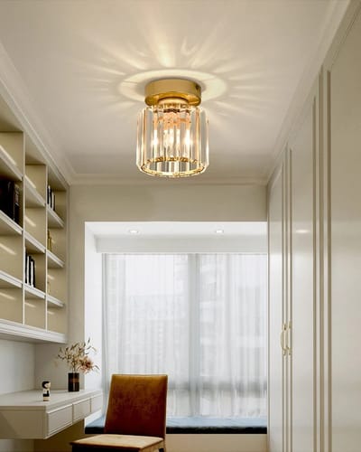 Amalee - Led lamp K9 - Kristallen Plafondlamp - Eenvoudige Kroonluchter - Slaapkamer - Luxe - Creative - Hotel - Gang Hanglamp