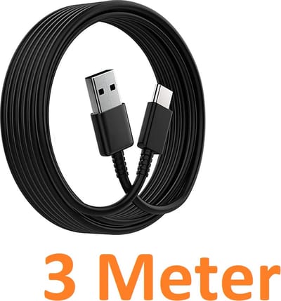 3 Meter Geschikt voor: USB C Usb kabel naar USB 2.0 A Male kabel Geschikt voor: Oppo / OnePlus / Motorola / Samsung / Huawei / Sony / Nintendo Switch / Playstation 5 Game Controller PS5 - Zwart