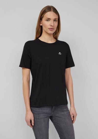 Zachte jersey T-shirt met print aan de voorkant casual snit dames s.Oliver