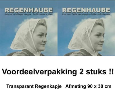 Rojafit Budget Regenkapje Transparant (Afmeting 90 x 30 cm) voordeelset a 2 stuks!!