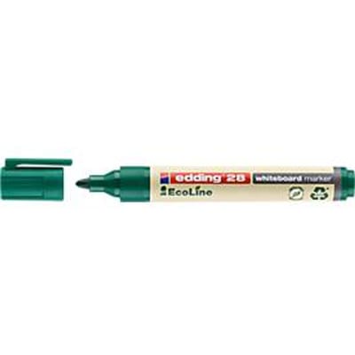 Edding 28 EcoLine whiteboardmarker, ronde punt, navulbaar, groen, 10 st.