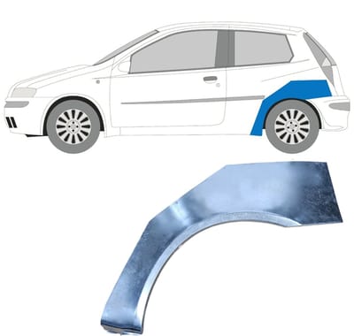 Reparatiepaneel achterspatbord voor Fiat Punto II 1999-2010 / Links