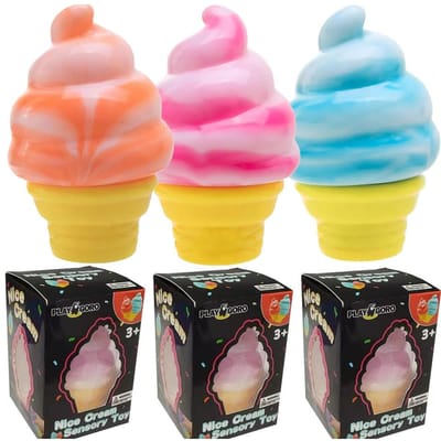 Schattig IJsco Squishy Speelgoed Langzaam Rijzend Knijpspeelgoed Zacht TPR Anti-Stress Verlichting Fidget Speelgoed voor Kinderen Volwassenen Angst Decompressie