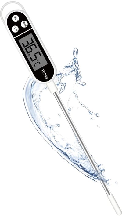 Thijox - Digitale Keukenthermometer voor Vlees, BBQ en Suiker, Lange Probe, Auto Off, LCD Scherm, Inclusief Batterij - Perfect voor Keuken en Grill
