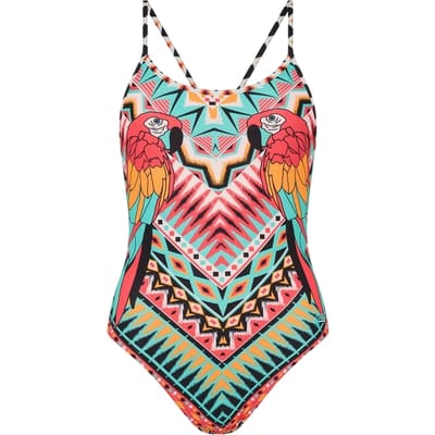 Zoggs Dames Starback All-Over Print Eénstuk Badpak (Multikleur)