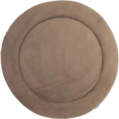 Baby's Only Gebreid boxkleed rond Cozy - Parklegger - Speelkleed - Boxmatras gemaakt van teddystof - Clay - Ø90 cm - Extra dik - Boxmatras - Tweezijdig te gebruiken