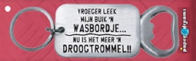 Paperdreams Sleutelhanger/opener wasbord