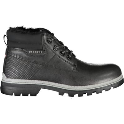 Heren Zwarte Faux Leren Enkellaarzen Ca25370
