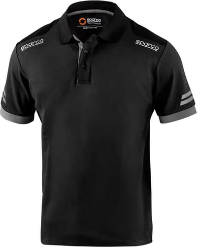 Sparco Tech Toledo Poloshirt - Zwart — Grijs